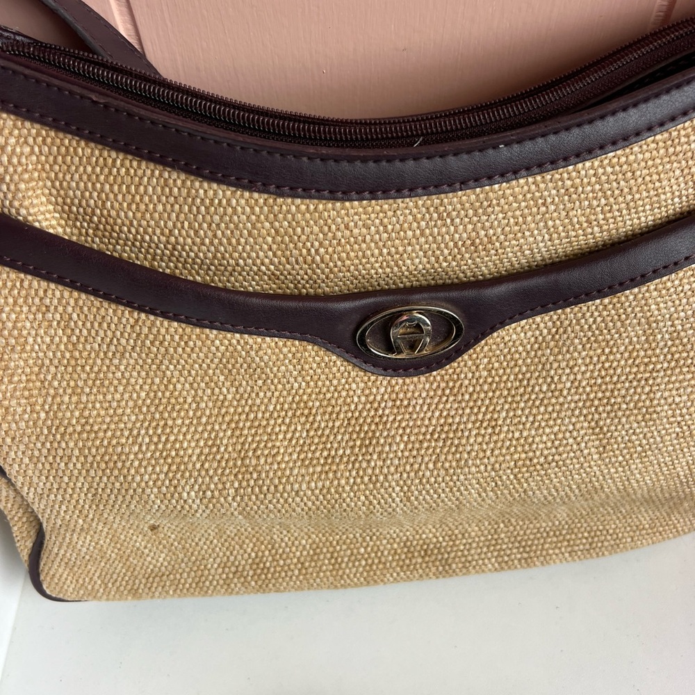 Etienne Aigner Tan and Brown Shoulder Bag - Picture 2 of 14
